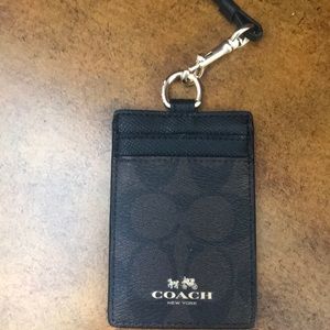 Coach Brown Signature Lanyard NWOT
